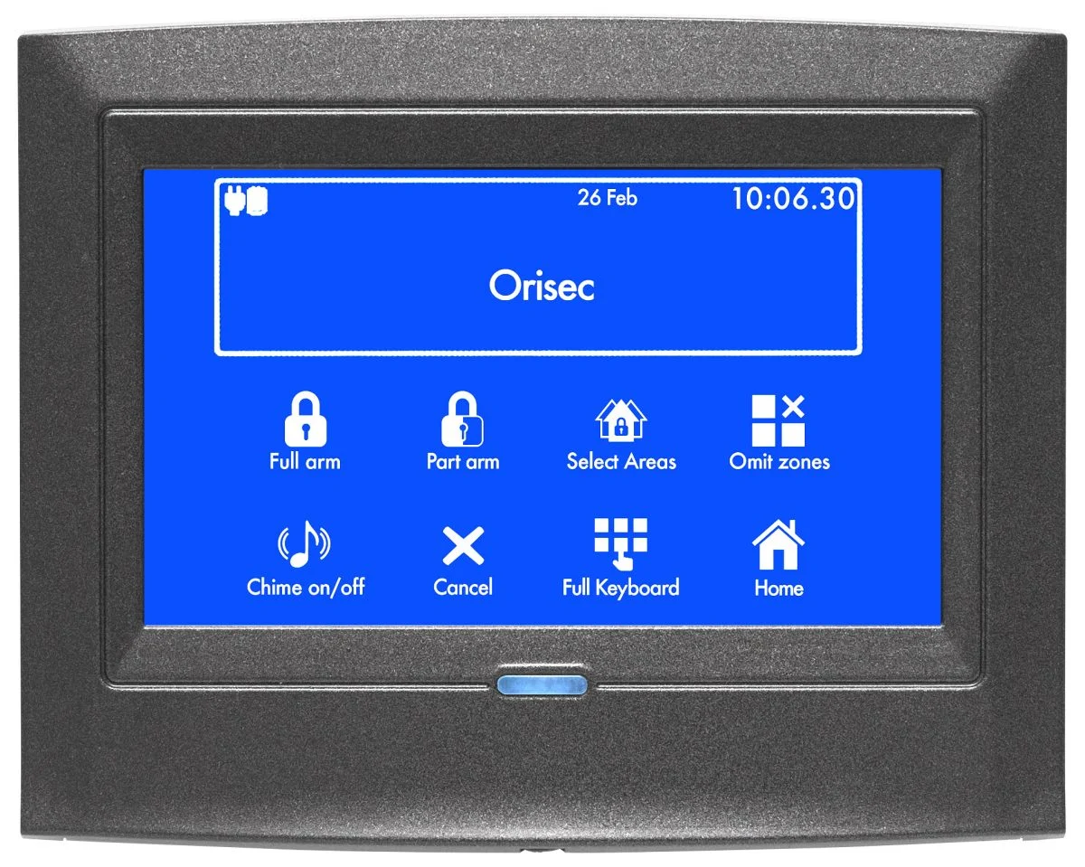 'Orisec Low Profile Graphite Touch Screen Built in Wireless Expander Keypad'